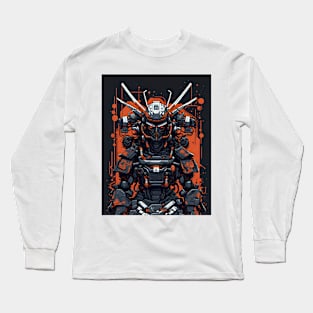 robot ninja streetwear t-shirt design Long Sleeve T-Shirt